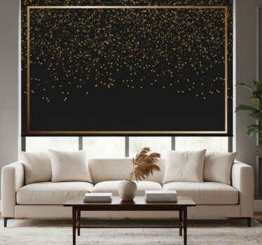 Black roller blind in elegant two colors - TenStickers