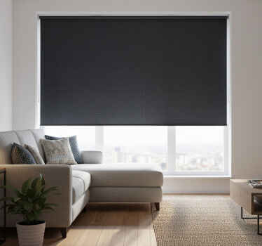 Grey blind with black striped background - TenStickers