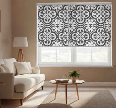 Grey blind with hydraulic tiles design - TenStickers
