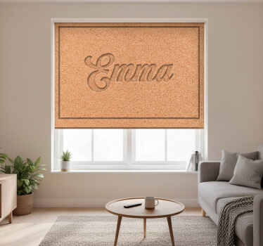 Rollo fenster beige personalisierte korktischdecke - TenStickers