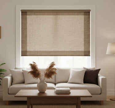 Rollo fenster beige tischset mit rand braun - TenStickers