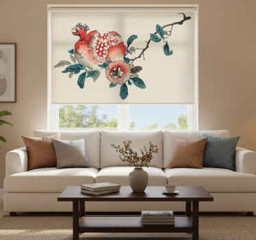 Rollo fenster beige früchte an einem baum - TenStickers