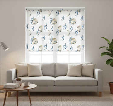 Toile noire fenêtre phases de lune imprimées - TenStickers