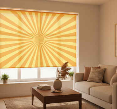 Toile fenêtre orange coucher de soleil abstrait - TenStickers