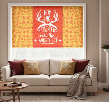 Toile fenêtre orange flocons de neige de noël - TenStickers