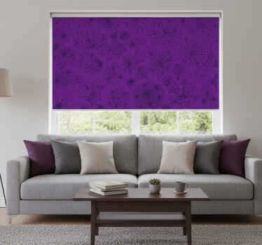 Toile fenêtre violet avec nappe araignée et toile - TenStickers