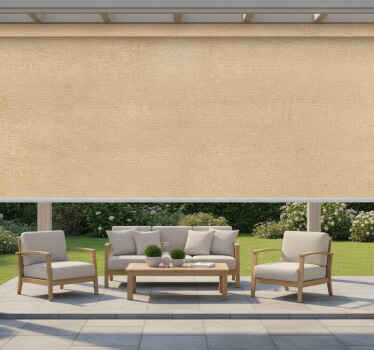 Toile fenêtre extérieur texture de jute naturel - TenStickers