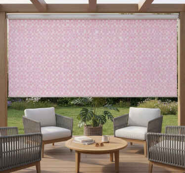 Toile fenêtre extérieur motif unique rose répétitif - TenStickers