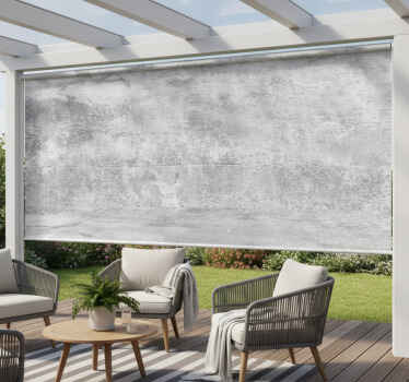 Toile fenêtre extérieur imitation béton moderne - TenStickers