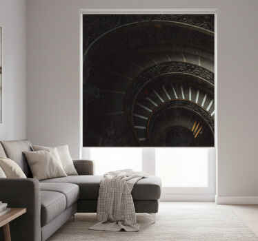 Rollo fenster wohnzimmer dunkles treppenhaus bild - TenStickers