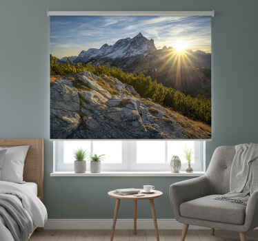 Blind bedroom sunlight sparkling in the mountains - TenStickers