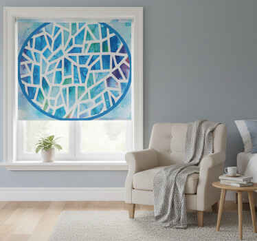 Estor enrollable habitación diseño mosaico - TenVinilo
