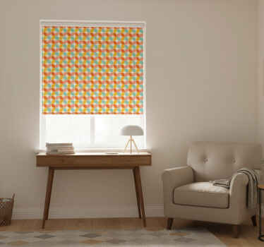 Bedroom roller blind in multicolor squares - TenStickers