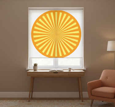 Bedroom roller blind abstract sunset in orange tones - TenStickers