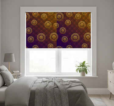 Bedroom roller blind with multicolor elegant mandala - TenStickers