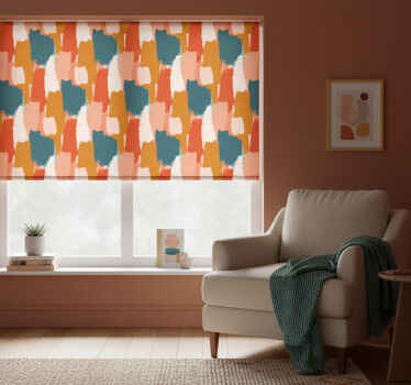 Bedroom roller blind abstract art distressed design - TenStickers