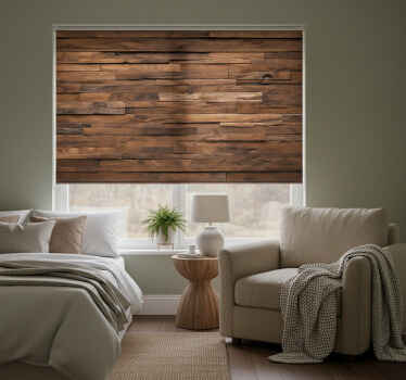Rollo fenster wohnzimmer aus holz - TenStickers