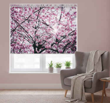 Rollo fenster wohnzimmer kirschblüte - TenStickers