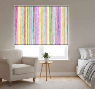 Rollo fenster wohnzimmer farbige holzplanken - TenStickers