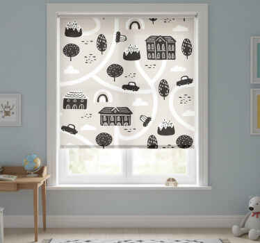 Blind children journey through black and white roads - TenStickers