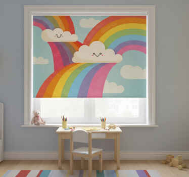 Blind children rainbow in clouds - TenStickers
