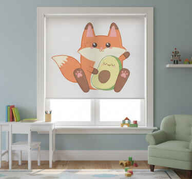 Blind children kawaii fox with avocado plush toy - TenStickers