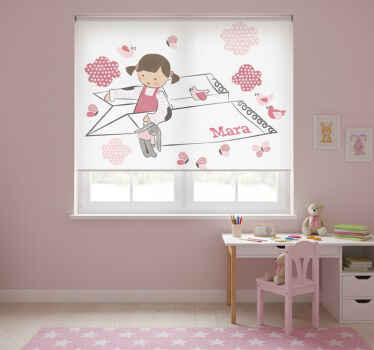 Blind children decorative wall sticker girl airplane - TenStickers