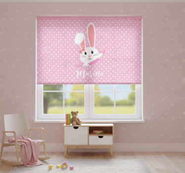 Blind children cute bunny for girl with name - TenStickers