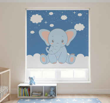 Blind children cute baby cartoon elephant blue - TenStickers