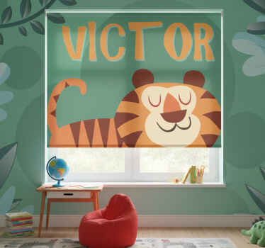 Blind children cute tiger toy personalized with name - TenStickers