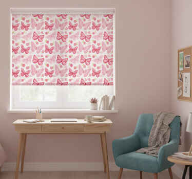 Cortina roller juvenil dibujos de mariposas - TenVinilo