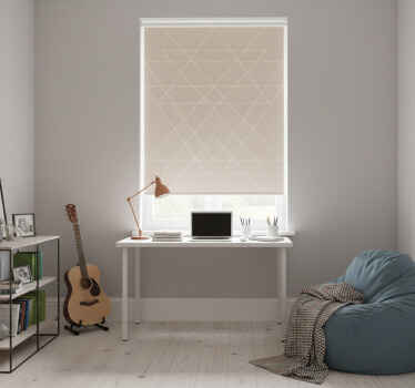 Rollo fenster beige mit nordischen dreiecken mosaik - TenStickers