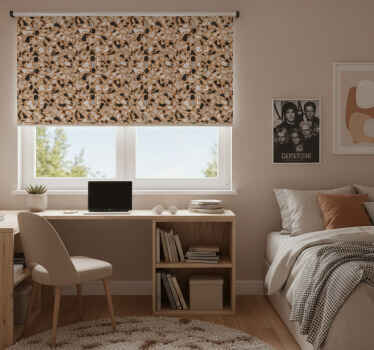 Rollo fenster beige klassischer brauner terrazzo - TenStickers
