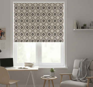 Rollo fenster beige im beige rautendesign nordisch - TenStickers