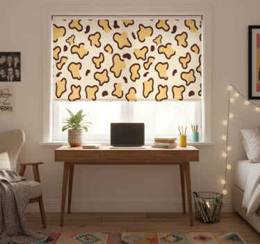 Rollo fenster beige mit giraffenmuster - TenStickers