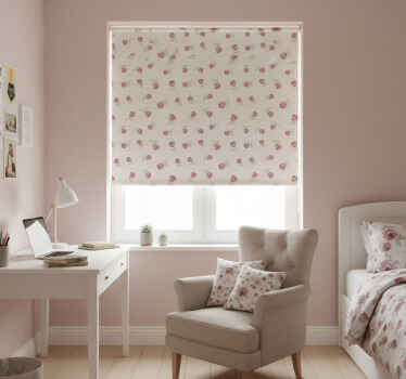 Rollo fenster beige mit romantischem vintage-rosenmuster - TenStickers