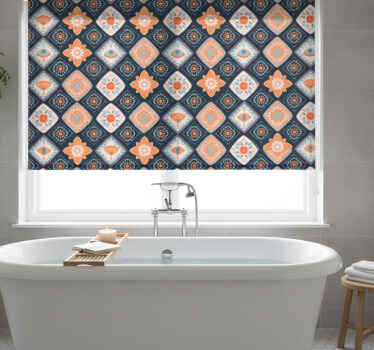 Toile fenêtre salle de bain carreaux mini abstraits - TenStickers