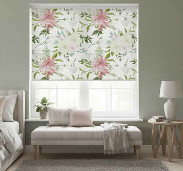 Flower roller blind minimalist realistic garden - TenStickers