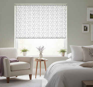 Flower roller blind lavender motif - TenStickers