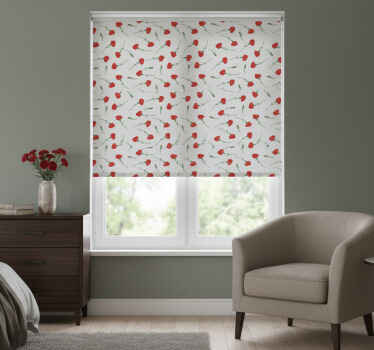 Flower roller blind carnation pattern - TenStickers
