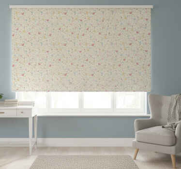 Flower roller blind flowers and butterflies - TenStickers