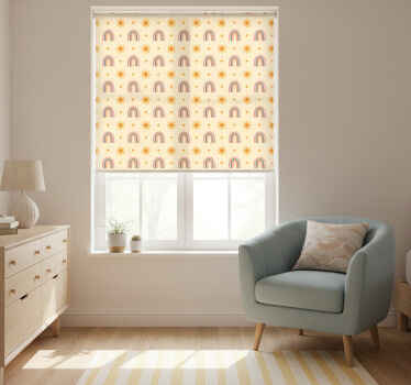 Flower roller blind floral and colorful design - TenStickers