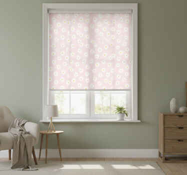 Daisy flower pattern flower roller blind - TenStickers