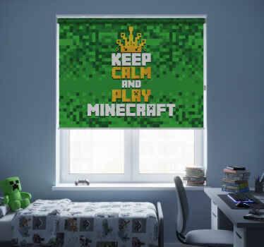 Geek senčilo ostani miren in igraj minecraft - TenStickers