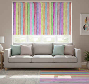 Cortina roller textura tablones de madera - TenVinilo