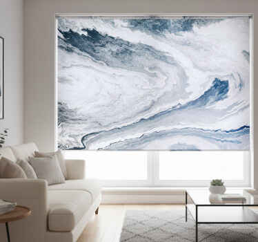 Cortina roller textura azul y gris minimalista - TenVinilo