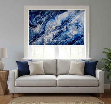 Cortina roller textura azul oscuro - TenVinilo