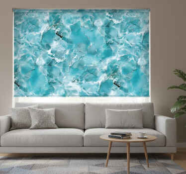 Cortina roller textura azul turquesa - TenVinilo