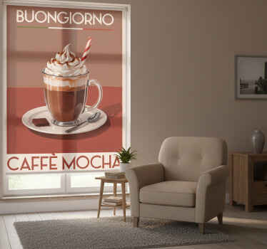 Toile fenêtre vintage café "mocha" - TenStickers