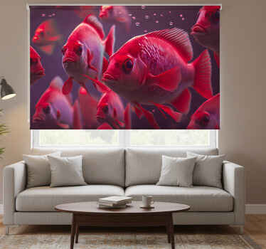 Rollo fenster tiere aquarium für rote fische - TenStickers